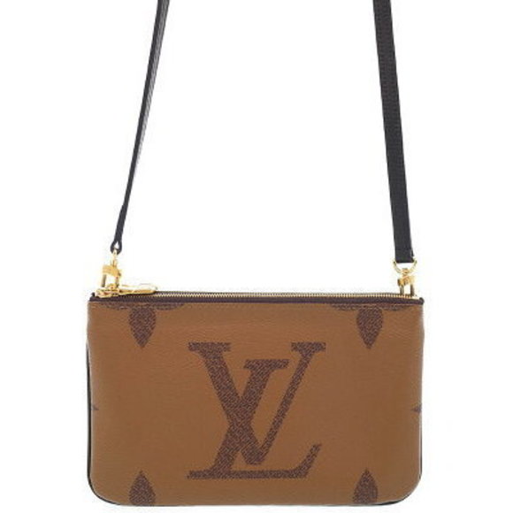 Louis Vuitton Monogram Giant Double Zip Pochette Shoulder Bag - Picture 1 of 8